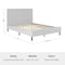 Martha Stewart Britta Full Upholstered Platform Bed w/Rounded Headboard, Piped Detailing/Cushioned Siderails, Gray TW-3WDB01B-F-GY-MS - alternate 4